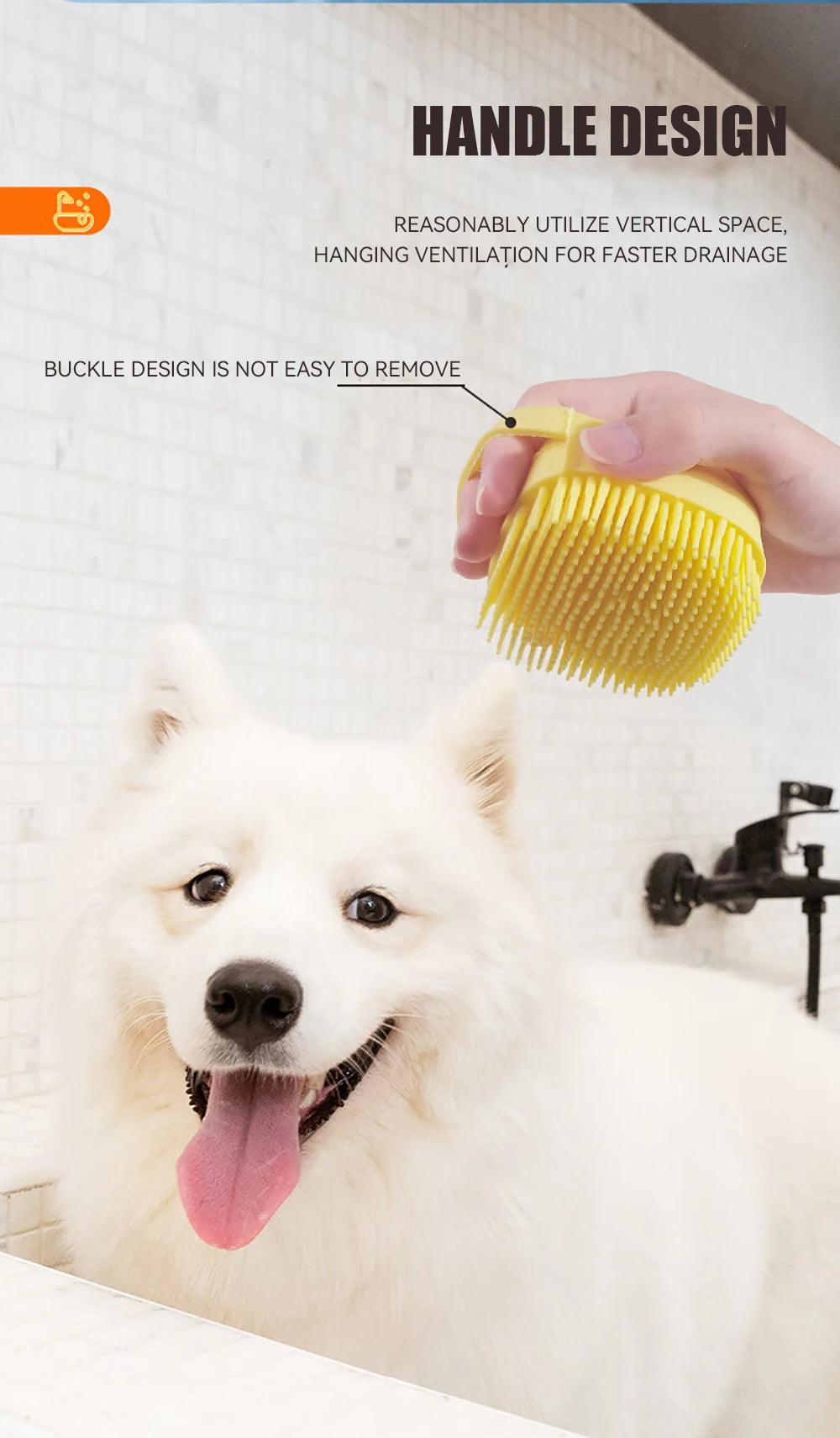 Gentle Pet Bath Brush